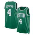 Boston #4 Robinson Player Basketball Sleeveless Green Jersey Mitchell For Adult Youth