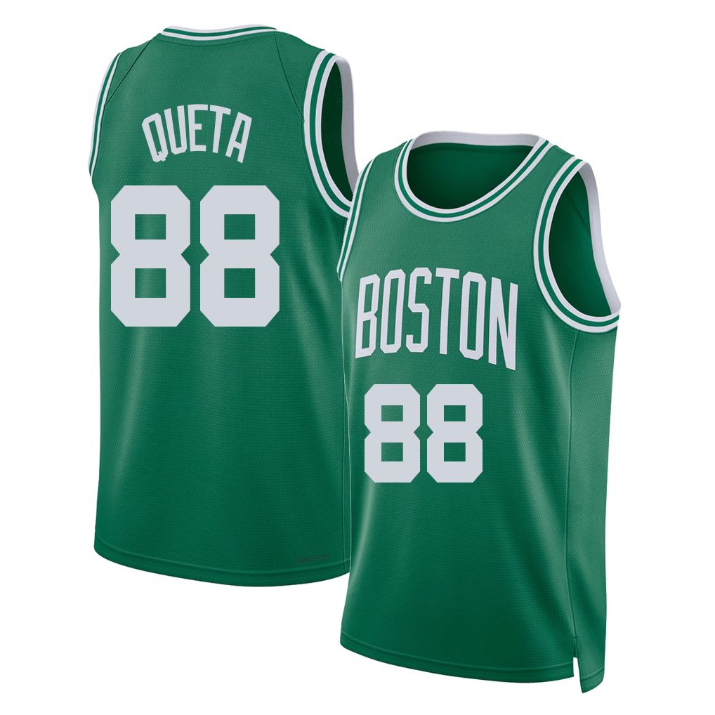 Boston #88 Queta Player Basketball Sleeveless Green Jersey Neemias For Adult Youth