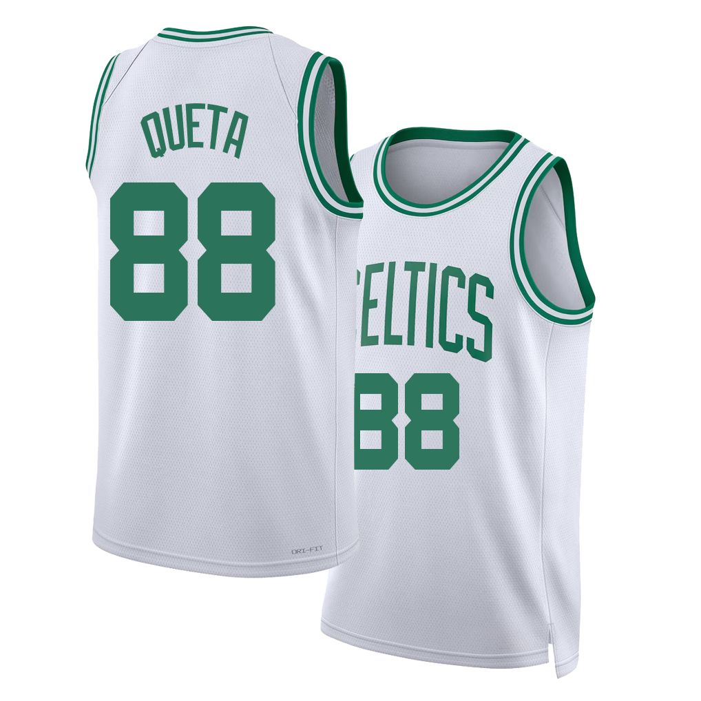Boston #88 Queta Player Basketball Sleeveless White Jersey Neemias For Adult Youth