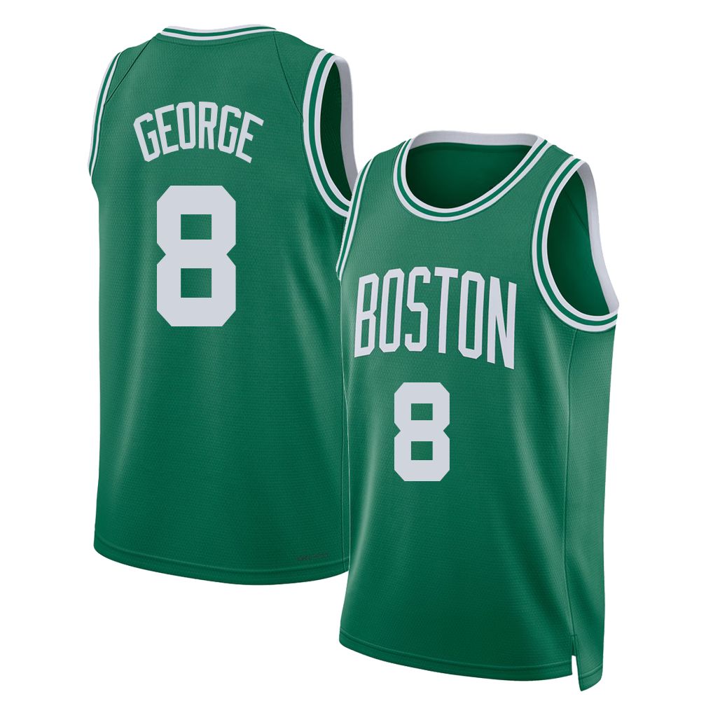 Boston #8 George Player Basketball Sleeveless Green Jersey Paul For Adult Youth