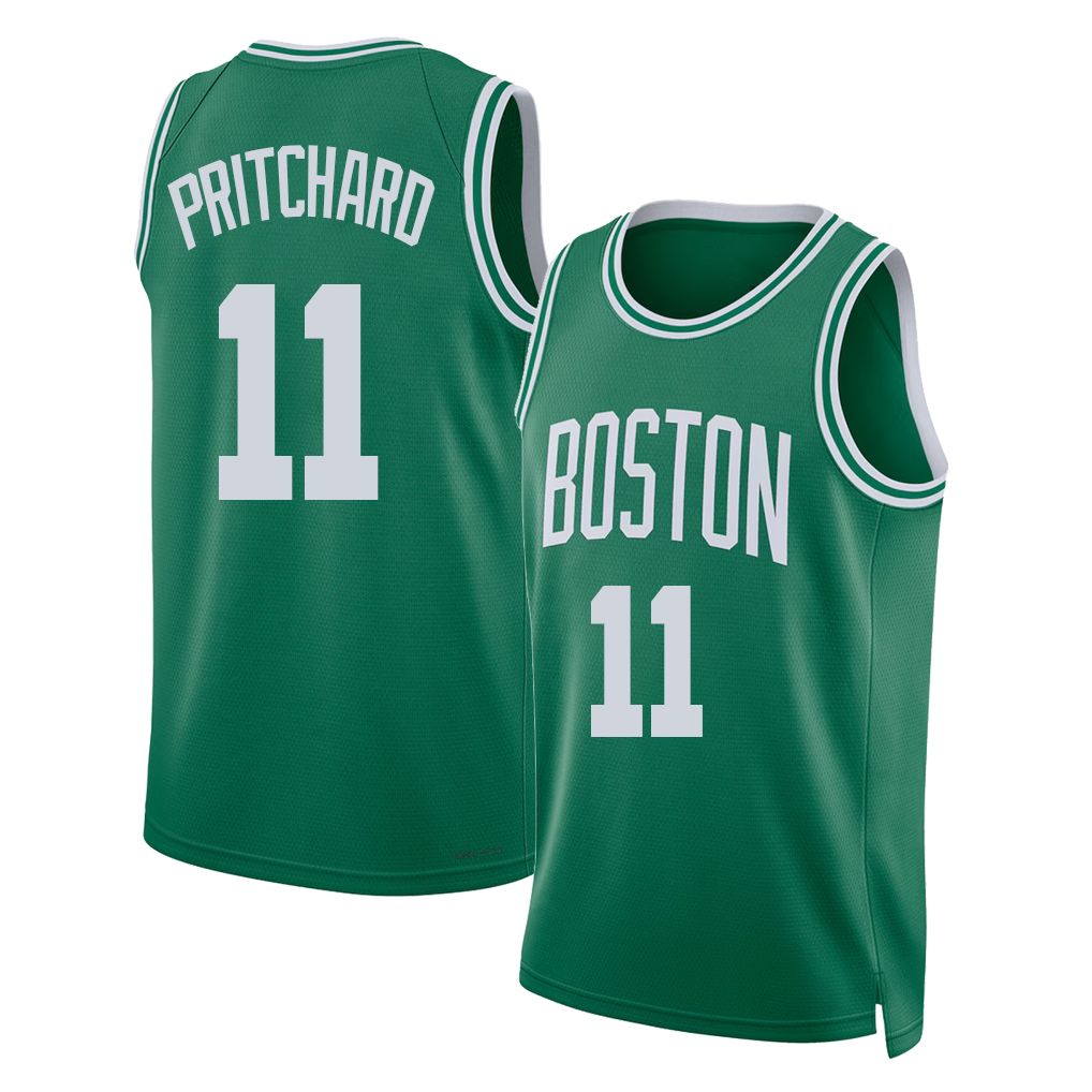 Boston #11 Pritchard Player Basketball Sleeveless Green Jersey Payton For Adult Youth