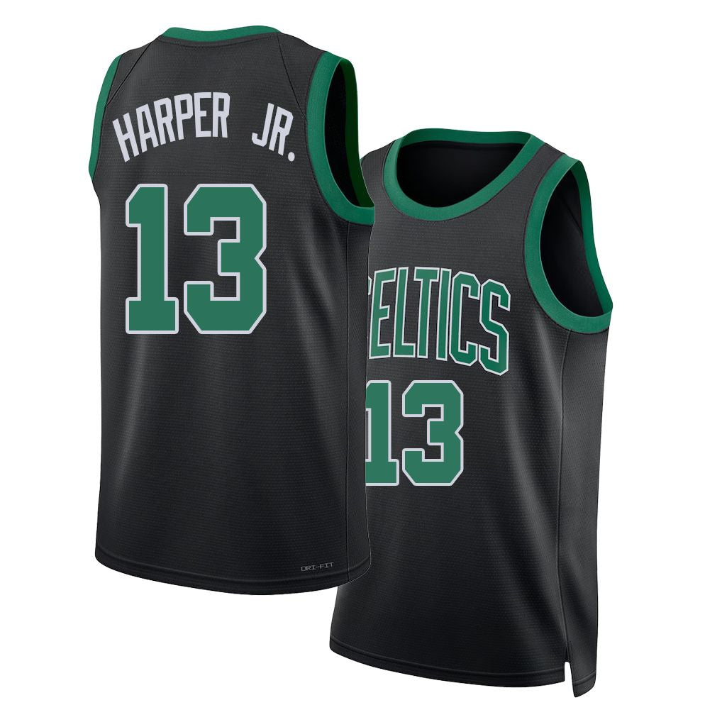 Boston #13 Harper Jr. Player Basketball Sleeveless Black Jersey Ron For Adult Youth