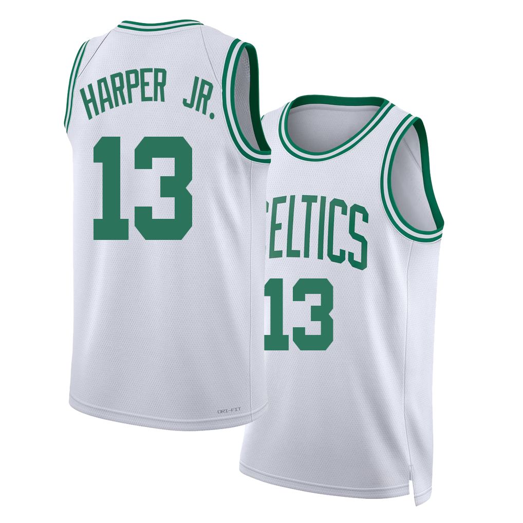 Boston #13 Harper Jr. Player Basketball Sleeveless White Jersey Ron For Adult Youth