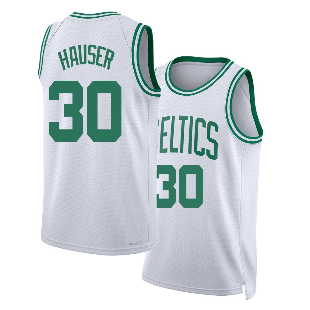 Boston #30 Hauser Player Basketball Sleeveless White Jersey Sam For Adult Youth
