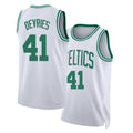 Boston #41 DeVries Player Basketball Sleeveless White Jersey Tucker For Adult Youth