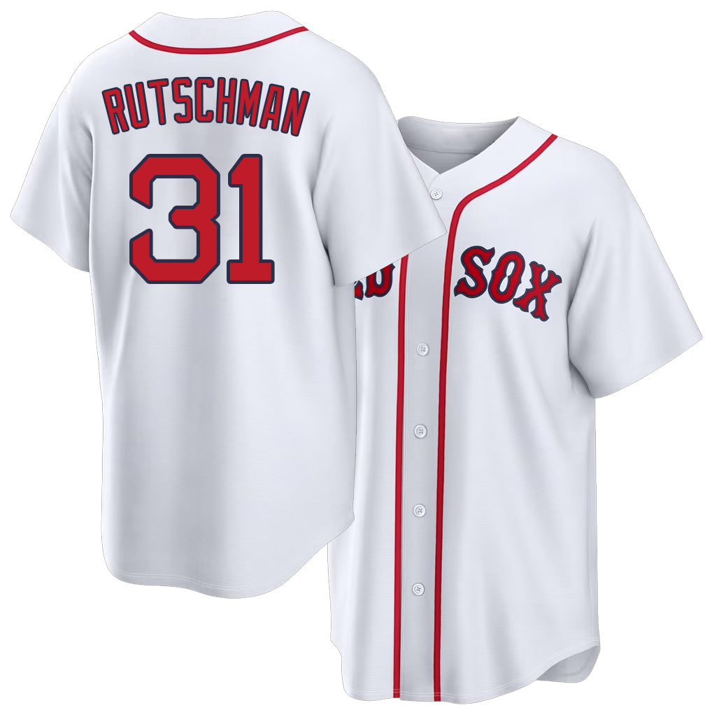 Boston #31 Rutschman Player Baseball Short Sleeve White Jersey Adley For Men Women Youth Gift