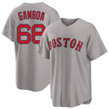 Boston #68 Gamboa Player Baseball Short Sleeve Gray Jersey Alec For Men Women Youth Gift