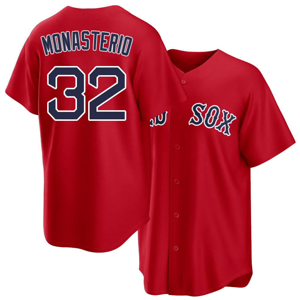 Boston #32 Monasterio Player Baseball Short Sleeve Red Jersey Andruw For Men Women Youth Gift