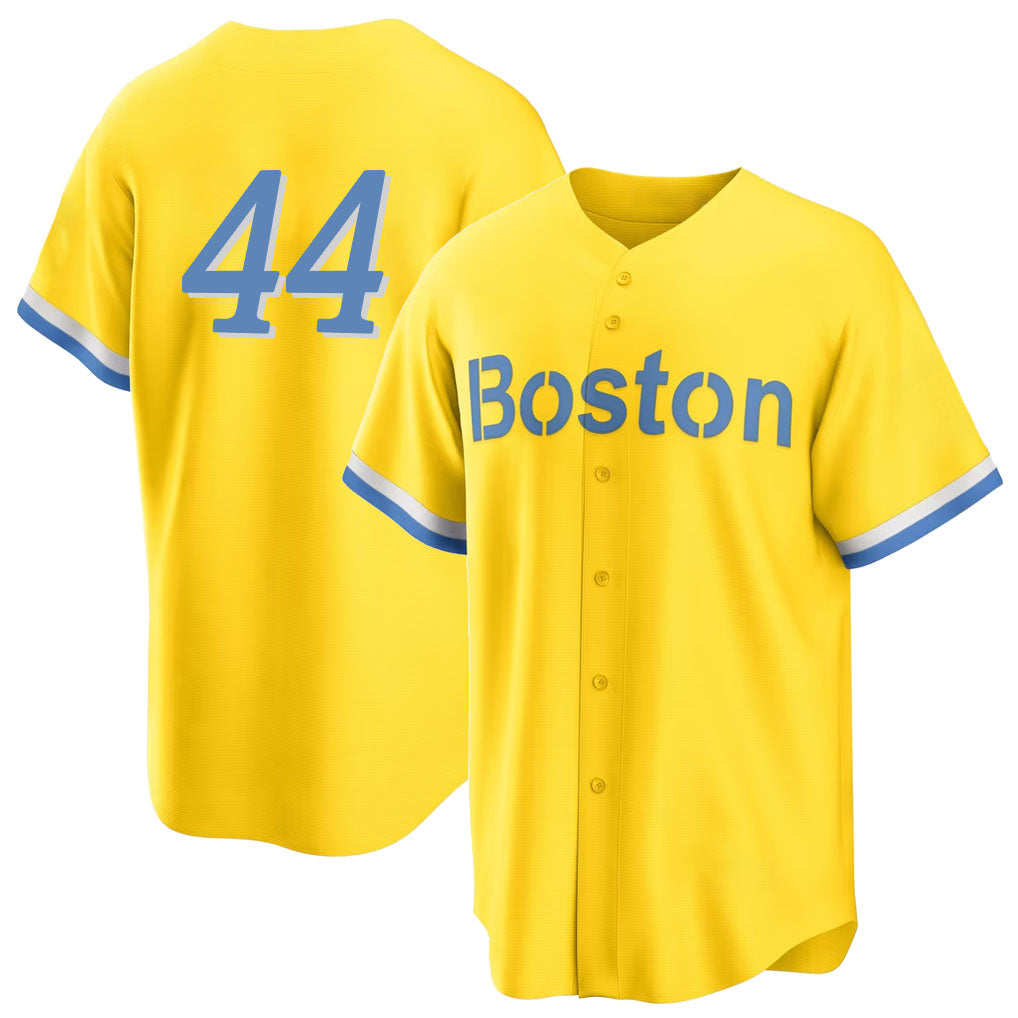 Boston #44 Chapman Player Baseball Short Sleeve Gold Jersey Aroldis For Men Women Youth Gift