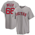 Boston #66 Bello Player Baseball Short Sleeve Gray Jersey Brayan For Men Women Youth Gift