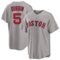 Boston #5 Durbin Player Baseball Short Sleeve Gray Jersey Caleb For Men Women Youth Gift