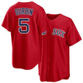 Boston #5 Durbin Player Baseball Short Sleeve Red Jersey Caleb For Men Women Youth Gift
