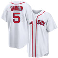 Boston #5 Durbin Player Baseball Short Sleeve White Jersey Caleb For Men Women Youth Gift