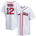 Boston #12 Wong Player Baseball Short Sleeve White Jersey Connor For Men Women Youth Gift