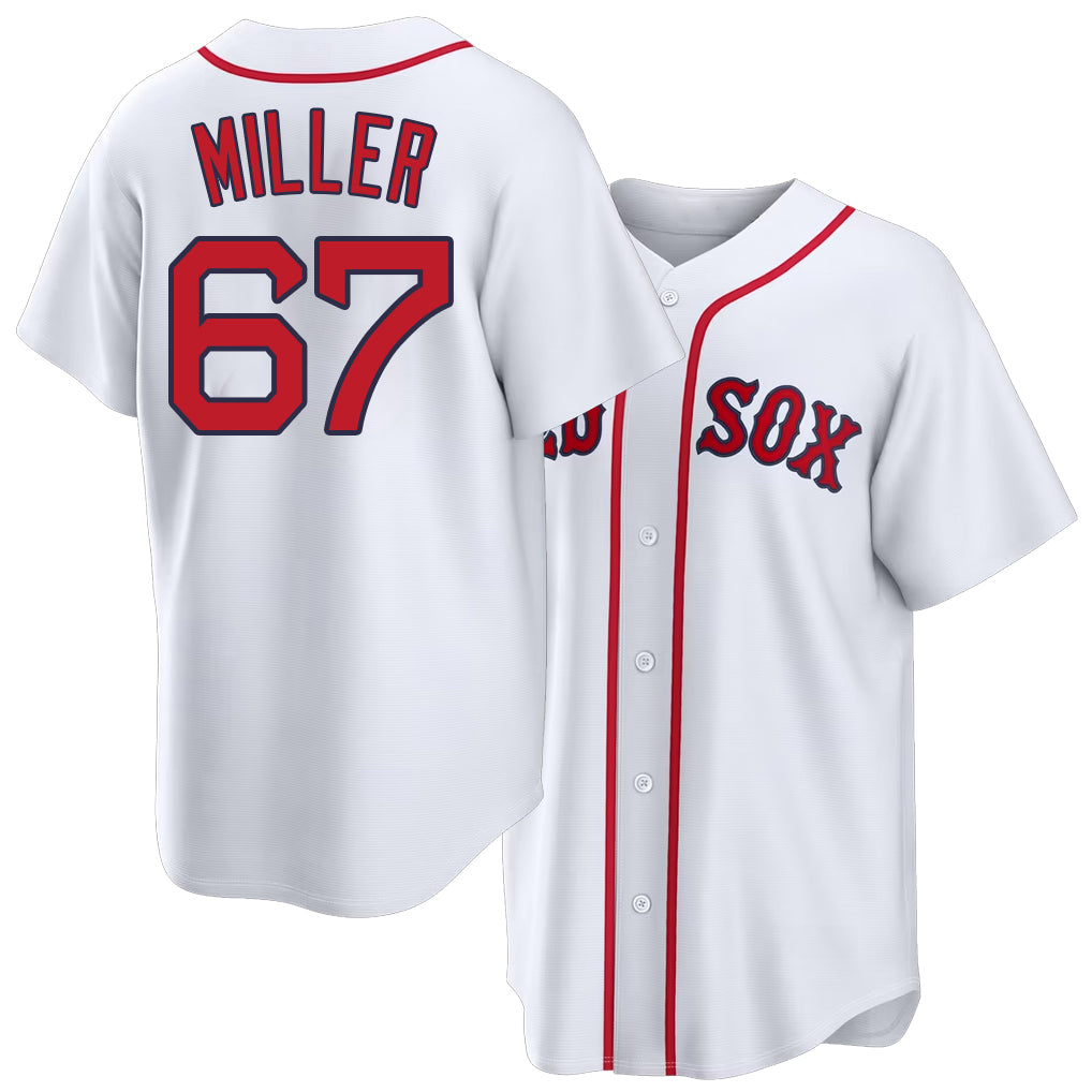 Boston #67 Miller Player Baseball Short Sleeve White Jersey Erik For Men Women Youth Gift