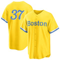 Boston #37 Jones Player Baseball Short Sleeve Gold Jersey Jahmai For Men Women Youth Gift