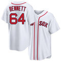 Boston #64 Bennett Player Baseball Short Sleeve White Jersey Jake For Men Women Youth Gift