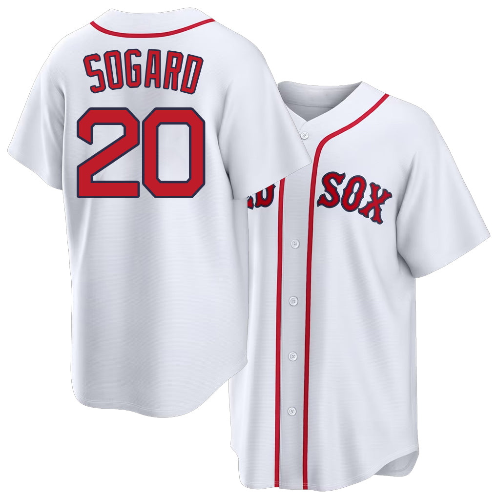 Boston #20 Sogard Player Baseball Short Sleeve White Jersey Nick For Men Women Youth Gift