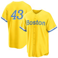 Boston #43 Sandoval Player Baseball Short Sleeve Gold Jersey Patrick For Men Women Youth Gift