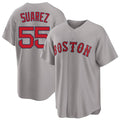 Boston #55 Suarez Player Baseball Short Sleeve Gray Jersey Ranger For Men Women Youth Gift