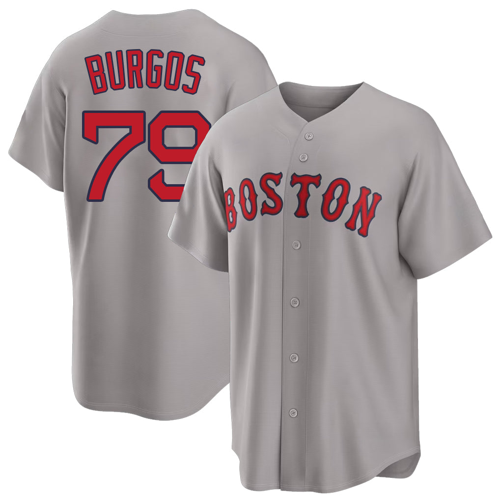 Boston #79 Burgos Player Baseball Short Sleeve Gray Jersey Raymond For Men Women Youth Gift