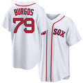 Boston #79 Burgos Player Baseball Short Sleeve White Jersey Raymond For Men Women Youth Gift