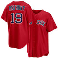Boston #19 Anthony Player Baseball Short Sleeve Red Jersey Roman For Men Women Youth Gift