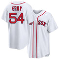 Boston #54 Gray Player Baseball Short Sleeve White Jersey Sonny For Men Women Youth Gift