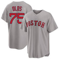 Boston #75 Olds Player Baseball Short Sleeve Gray Jersey Wyatt For Men Women Youth Gift