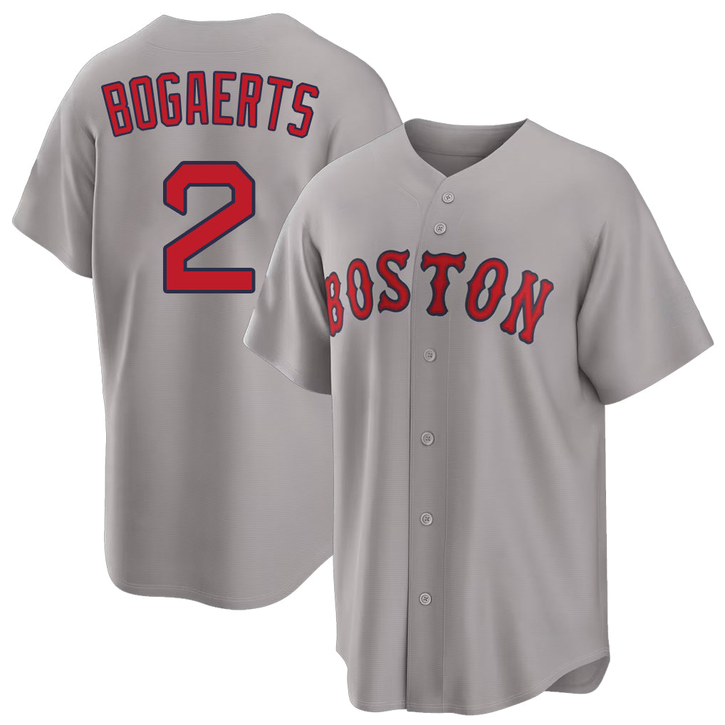 Boston #2 Bogaerts Player Baseball Short Sleeve Gray Jersey Xander For Men Women Youth Gift