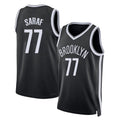 Brooklyn #77 Saraf Player Basketball Sleeveless Black Jersey Ben For Adult Youth