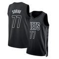 Brooklyn #77 Saraf Player Basketball Sleeveless Black Jersey Ben For Adult Youth