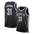 Brooklyn #31 Johnson Player Basketball Sleeveless Black Jersey Chaney For Adult Youth