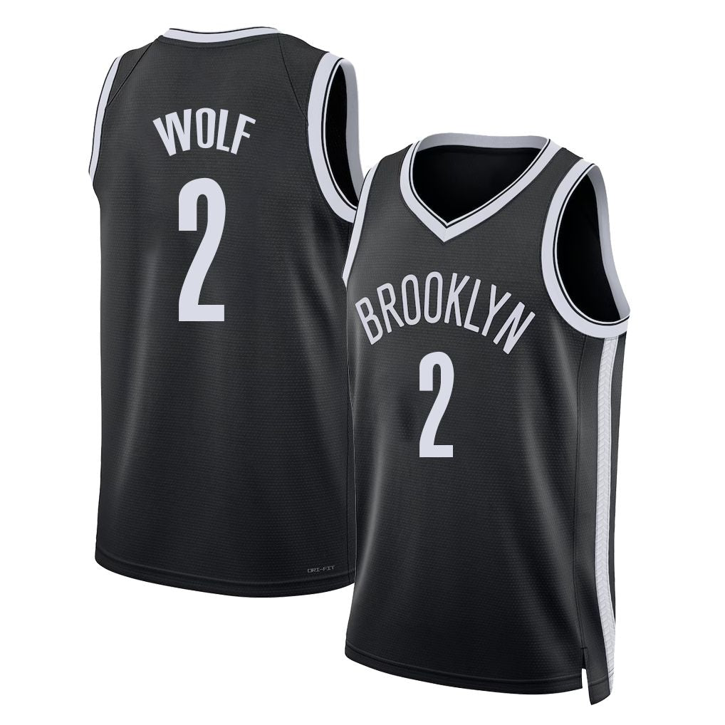 Brooklyn #2 Wolf Player Basketball Sleeveless Black Jersey Danny For Adult Youth