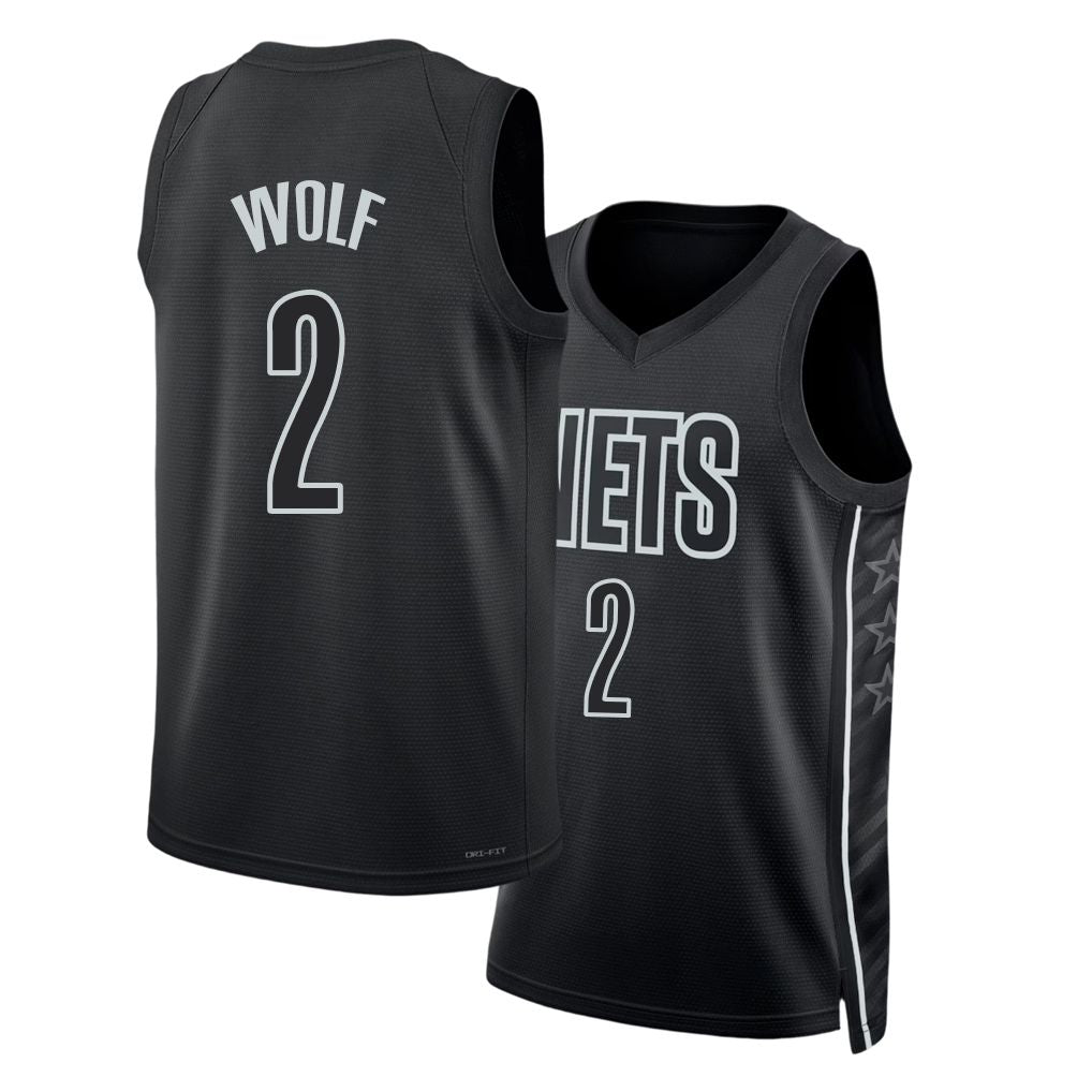 Brooklyn #2 Wolf Player Basketball Sleeveless Black Jersey Danny For Adult Youth