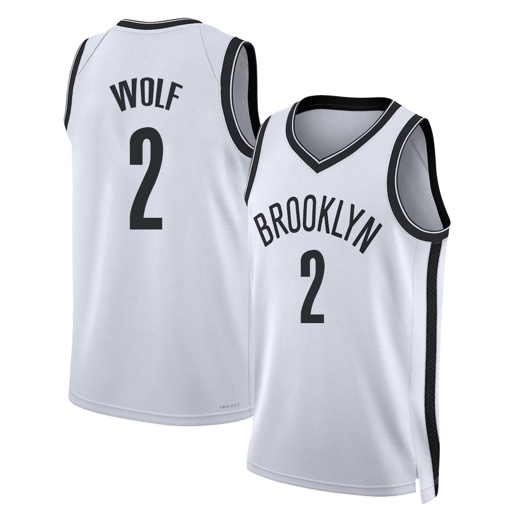 Brooklyn #2 Wolf Player Basketball Sleeveless White Jersey Danny For Adult Youth