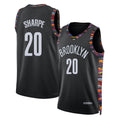 Brooklyn #20 Sharpe Player Basketball Sleeveless Black Jersey Day'Ron For Adult Youth