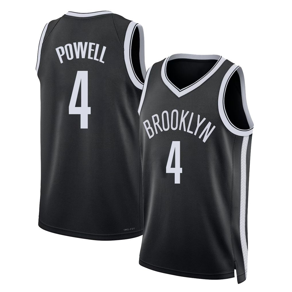 Brooklyn #4 Powell Player Basketball Sleeveless Black Jersey Drake For Adult Youth