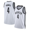 Brooklyn #4 Powell Player Basketball Sleeveless White Jersey Drake For Adult Youth
