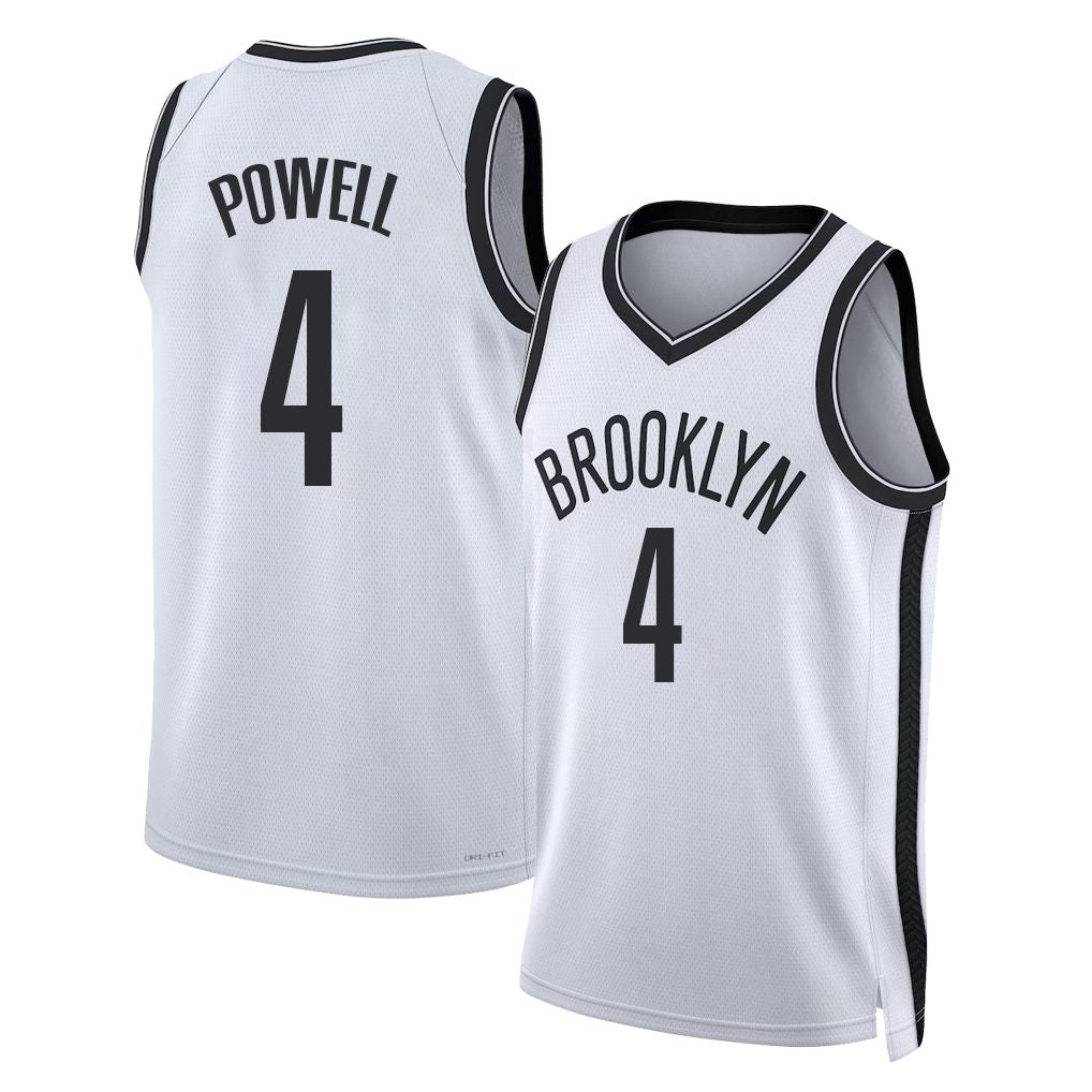 Brooklyn #4 Powell Player Basketball Sleeveless White Jersey Drake For Adult Youth