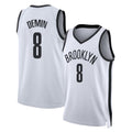 Brooklyn #8 Demin Player Basketball Sleeveless White Jersey Egor For Adult Youth