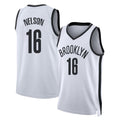 Brooklyn #16 Nelson Player Basketball Sleeveless White Jersey Grant For Adult Youth