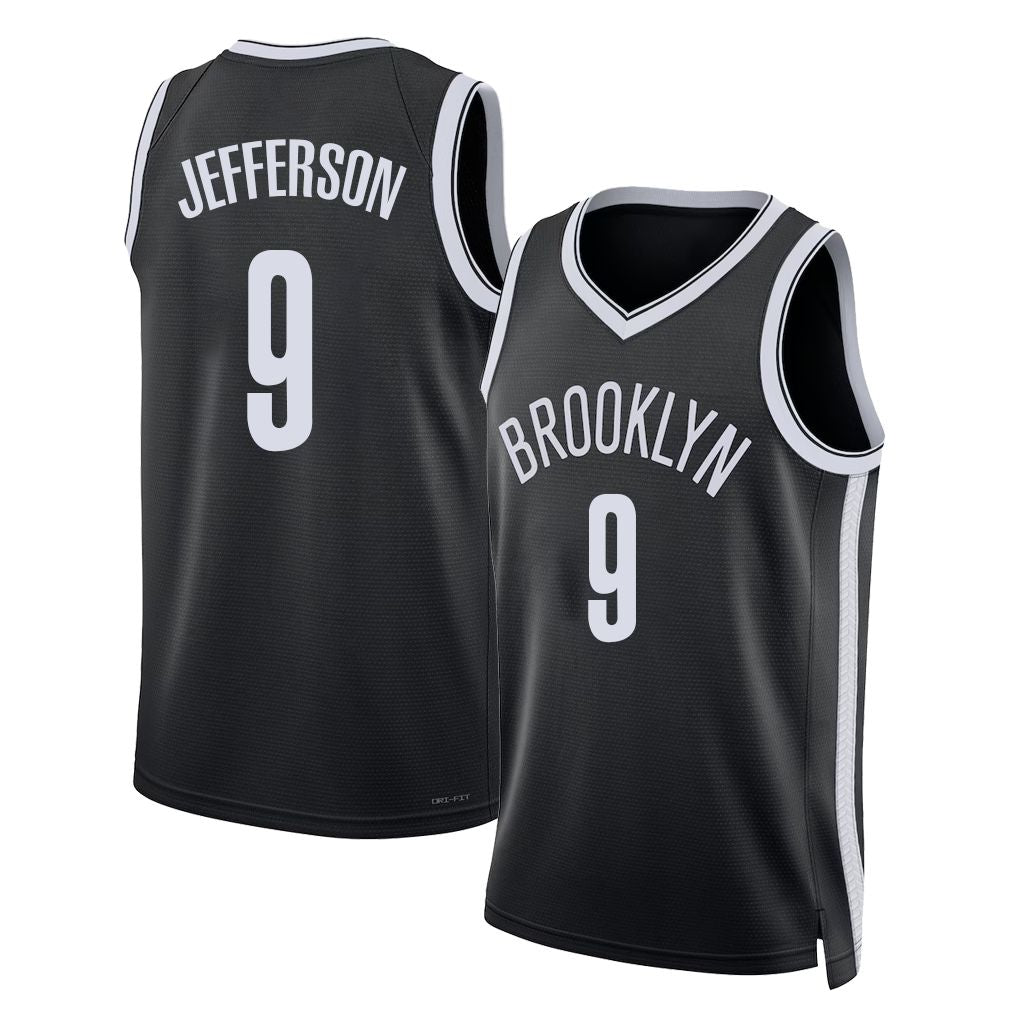 Brooklyn #9 Jefferson Player Basketball Sleeveless Black Jersey Joshua For Adult Youth