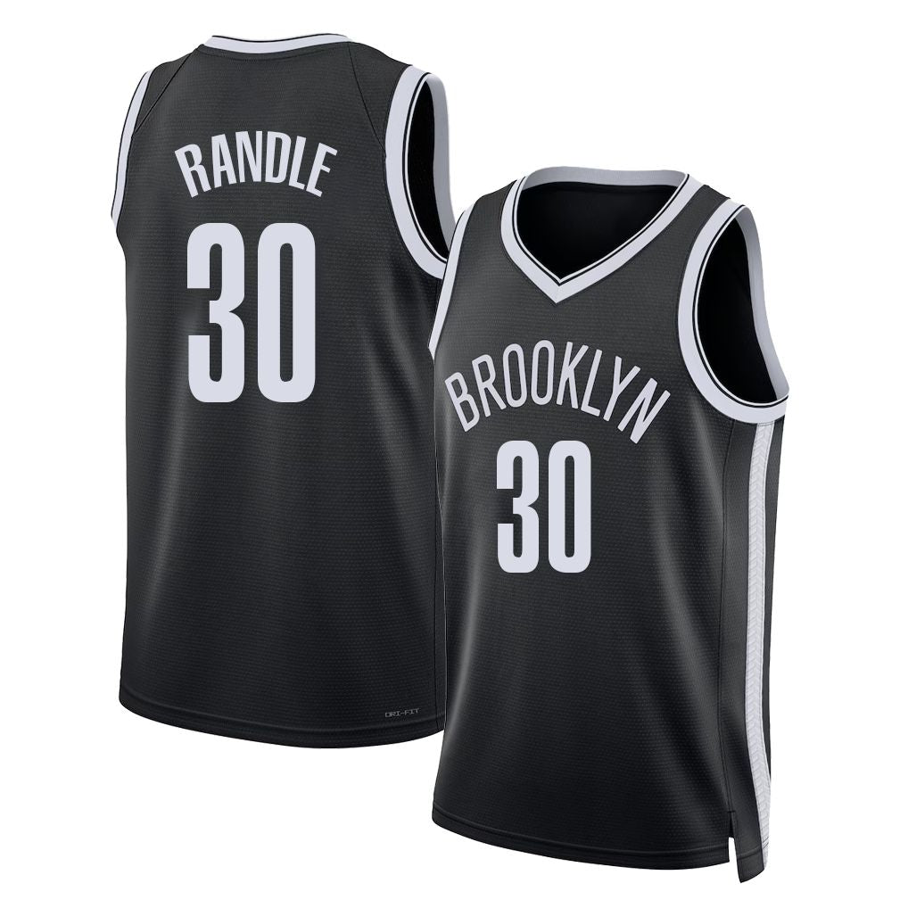 Brooklyn #30 Randle Player Basketball Sleeveless Black Jersey Julius For Adult Youth