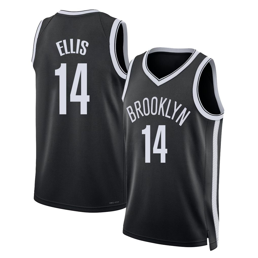 Brooklyn #14 Ellis Player Basketball Sleeveless Black Jersey Keon For Adult Youth