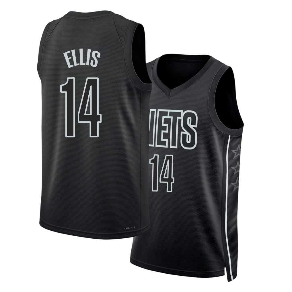 Brooklyn #14 Ellis Player Basketball Sleeveless Black Jersey Keon For Adult Youth
