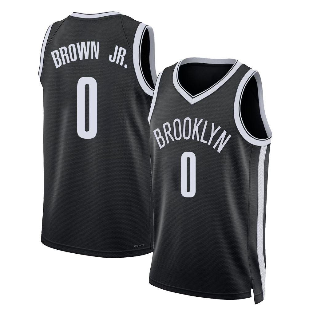 Brooklyn #0 Brown Jr. Player Basketball Sleeveless Black Jersey Mikel For Adult Youth