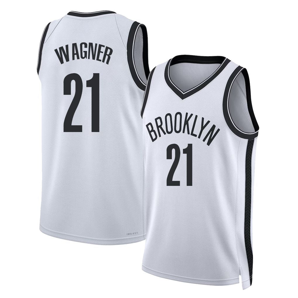 Brooklyn #21 Wagner Player Basketball Sleeveless White Jersey Moritz For Adult Youth