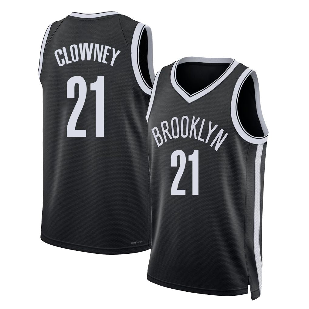 Brooklyn #21 Clowney Player Basketball Sleeveless Black Jersey Noah For Adult Youth