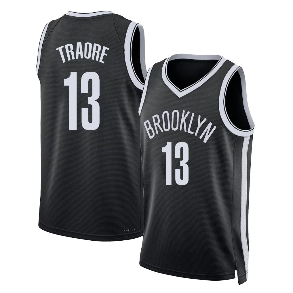 Brooklyn #13 Traore Player Basketball Sleeveless Black Jersey Nolan For Adult Youth
